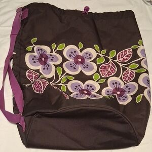 Vera Bradley Brown and Purple Floral Tote
